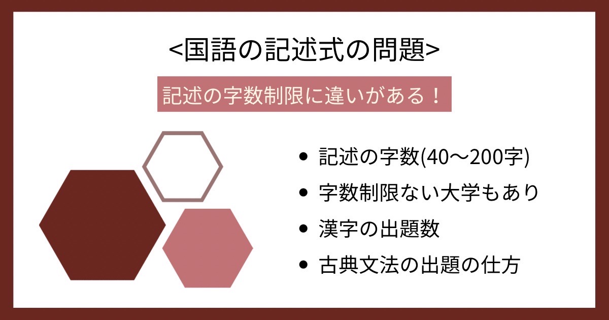 国語の記述式の問題の画像