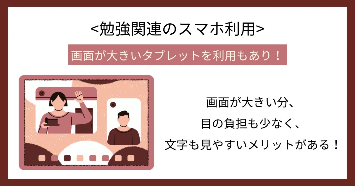 勉強関連のスマホ利用の画像