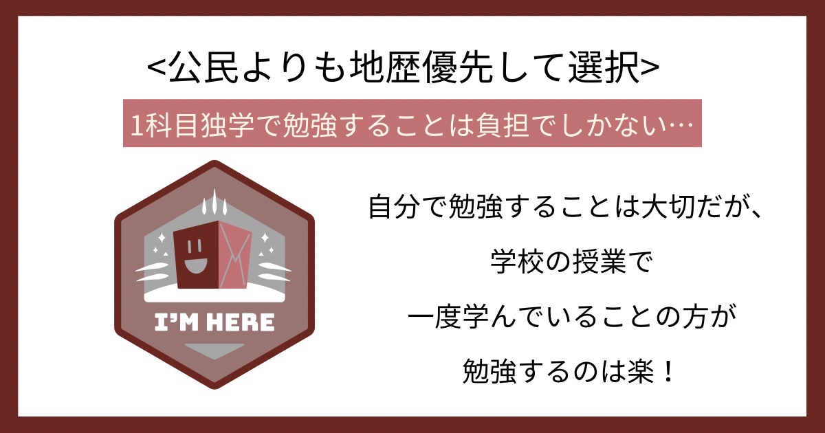 公民よりも地歴を優先して選択の画像